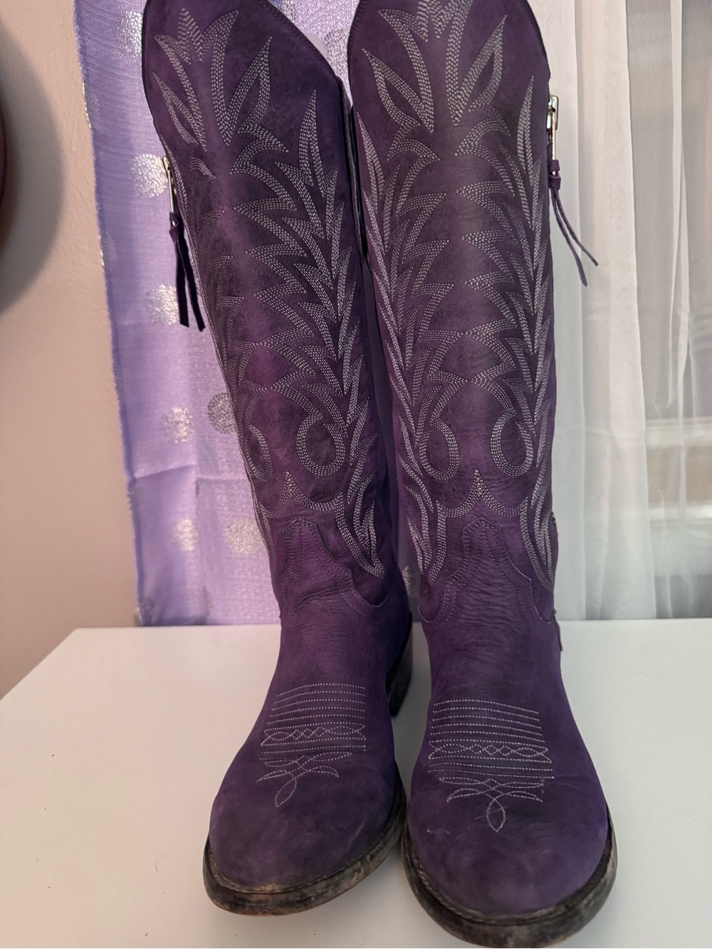 Old Gringo Purple Embroidered Western Boots